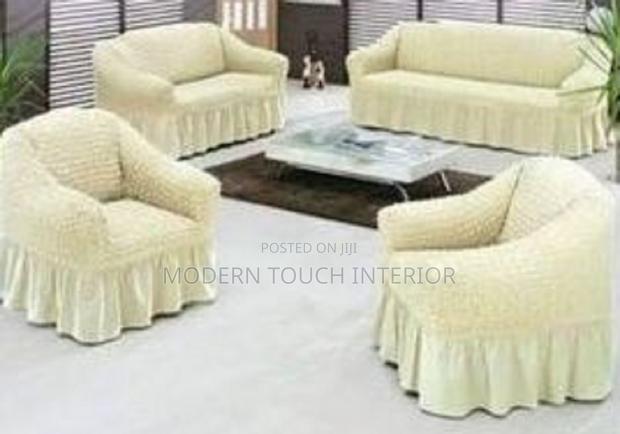 Turkish Sofa Covers- Cream White( 7 Seaters)