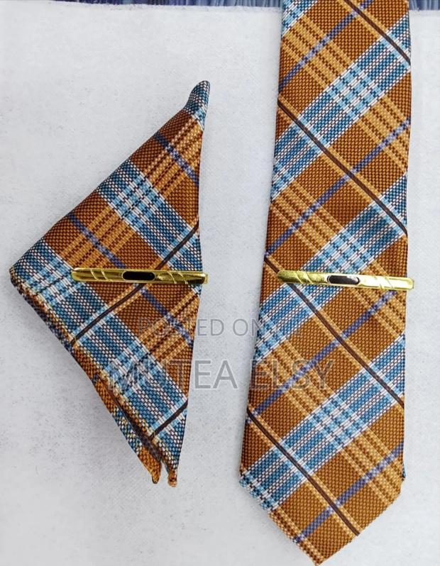 Yellow Checked Executive Tie Sets - main view