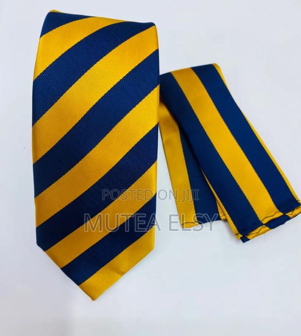 Yellow Checked Executive Tie Sets - thumbnail 3