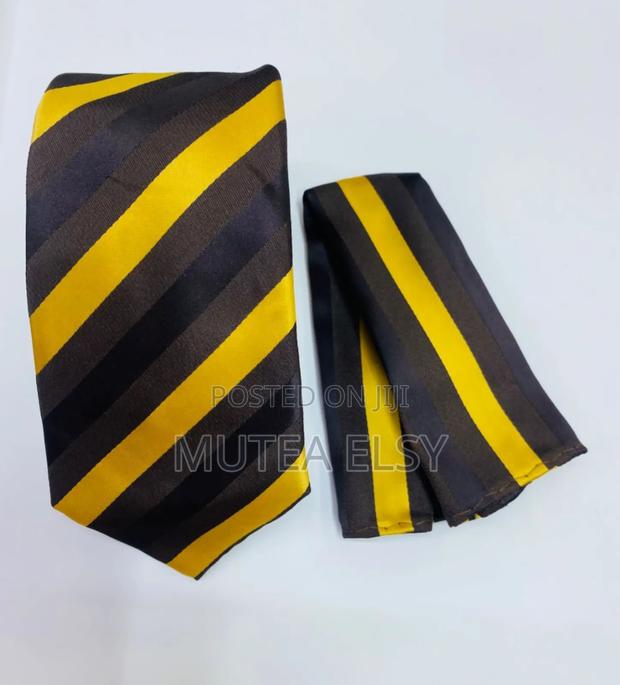 Yellow Checked Executive Tie Sets - thumbnail 7