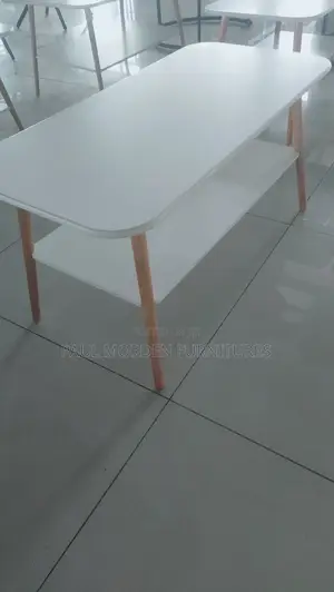 White Double Layer Rectanglar Table