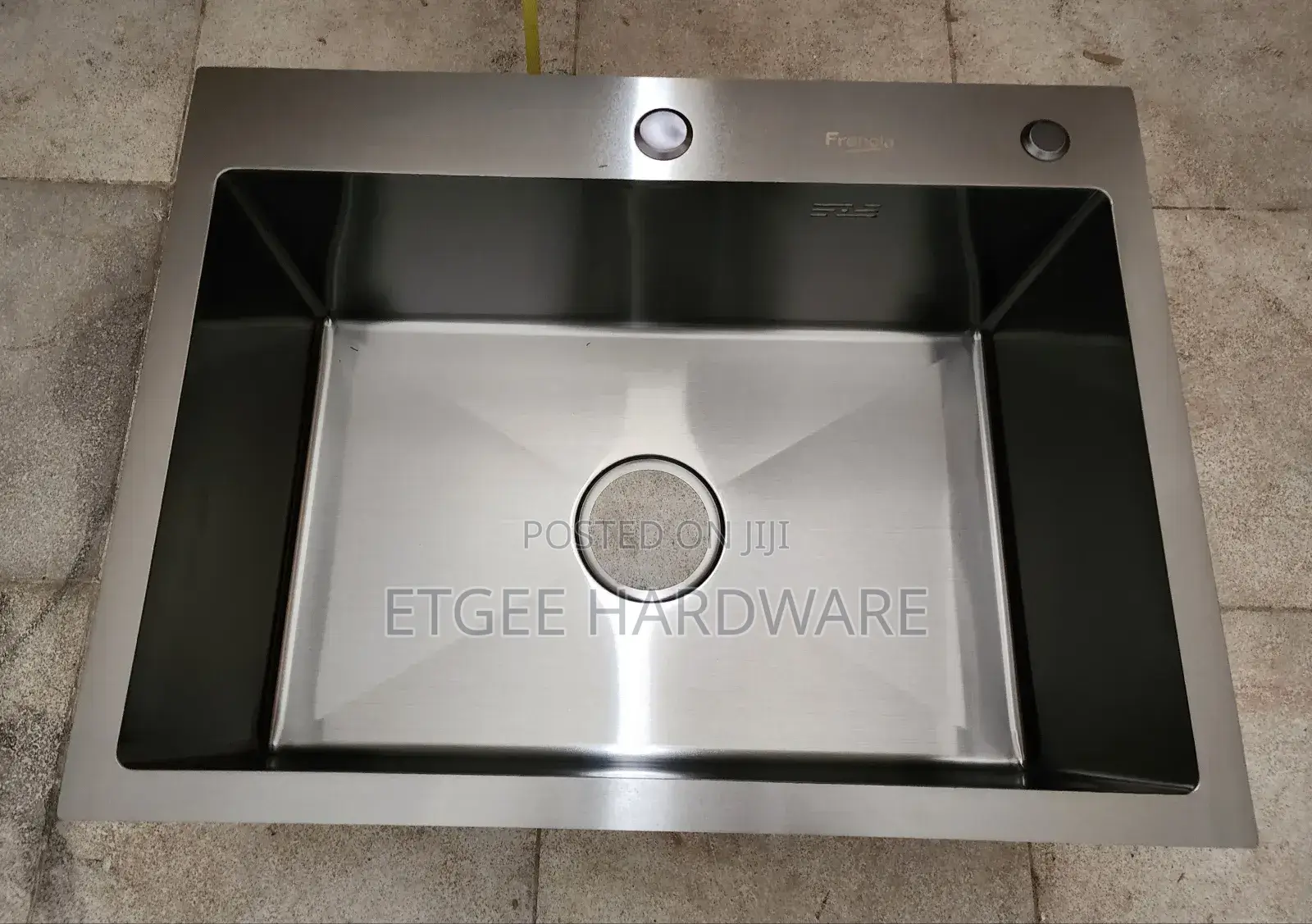 Black Single Bowl Kitchen Sink 60cm