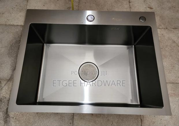 Black Single Bowl Kitchen Sink 60cm