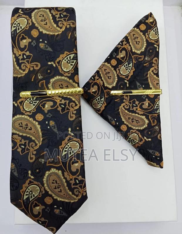 Black Vintage Executive Tie Sets - thumbnail 4