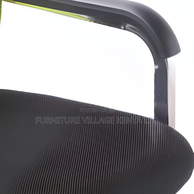 Fabric Upholstered Study Chair With Fixed Arms - thumbnail 3