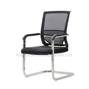 Fabric Upholstered Study Chair With Fixed Arms