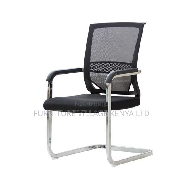 Fabric Upholstered Study Chair With Fixed Arms - thumbnail 4