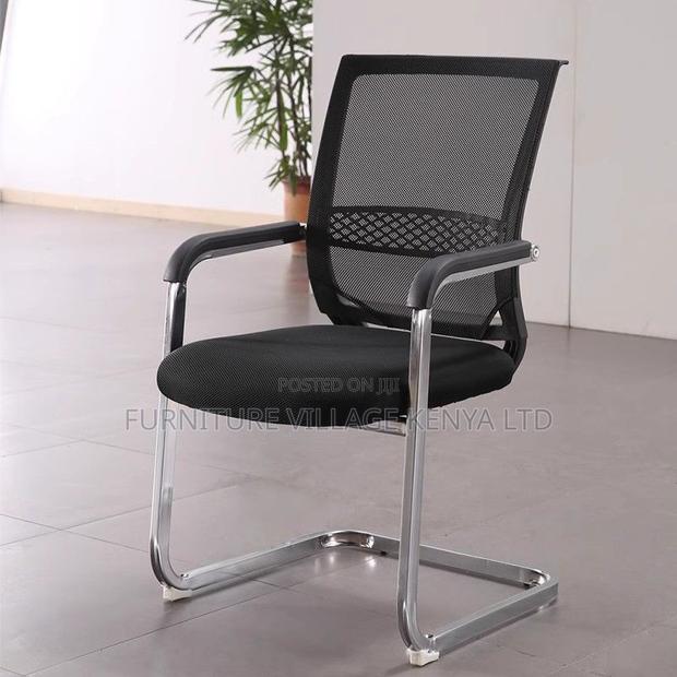 Fabric Upholstered Study Chair With Fixed Arms - thumbnail 7
