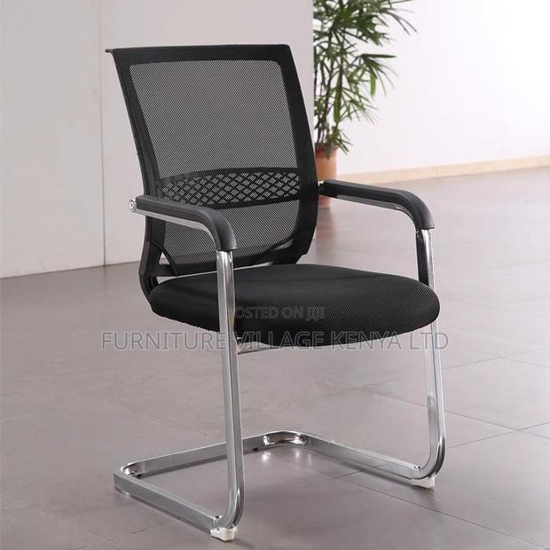 Fabric Upholstered Study Chair With Fixed Arms - thumbnail 6