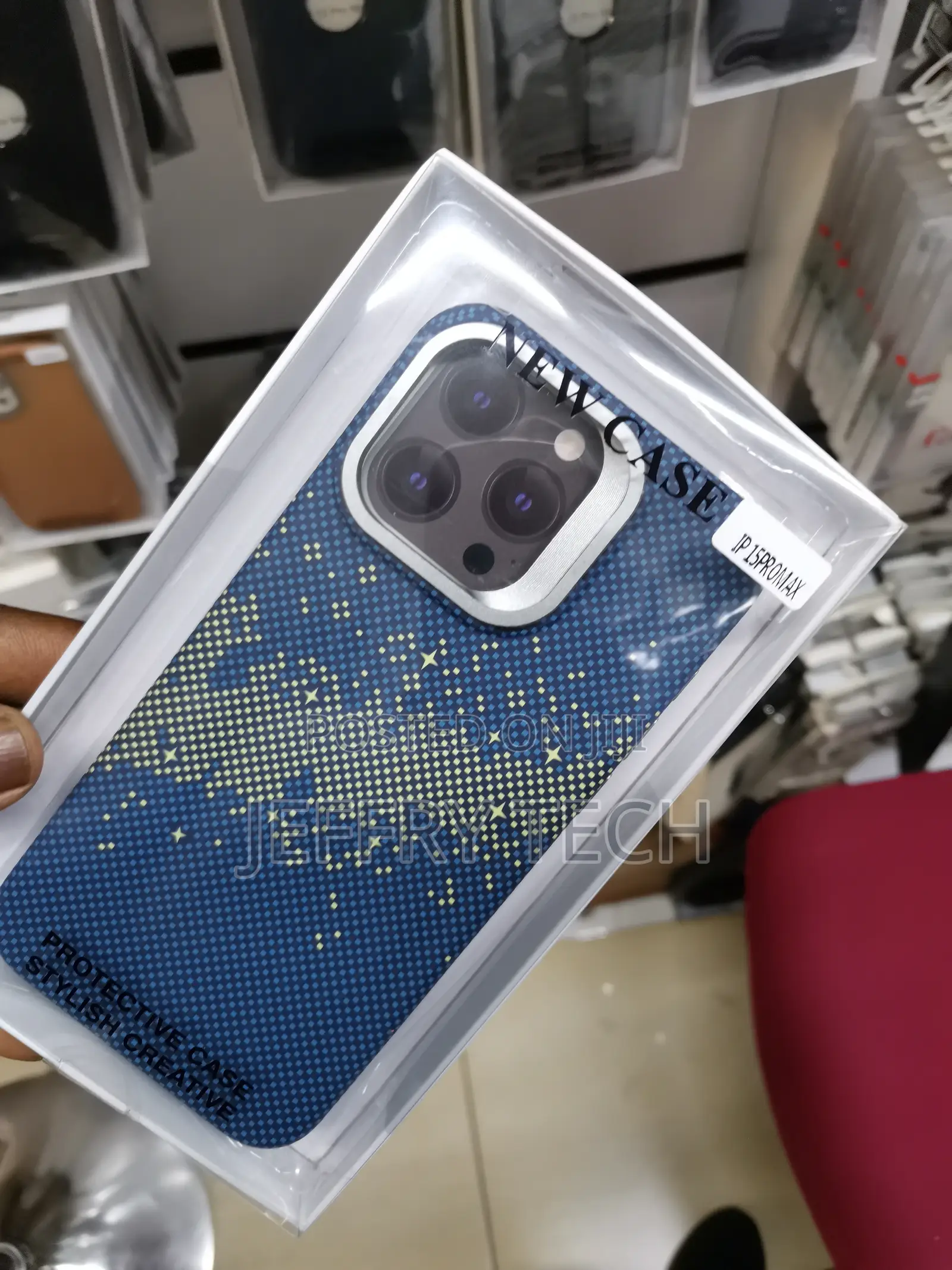 Blue Star River Metal Lens Phone Case iPhone 15 Pro Max