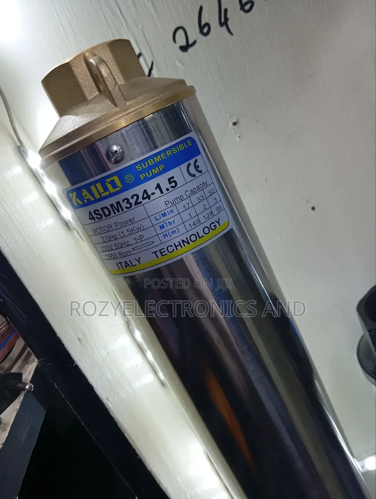 Heavy Duty Kailo Submasible Pump 2hp 220v With 149 M