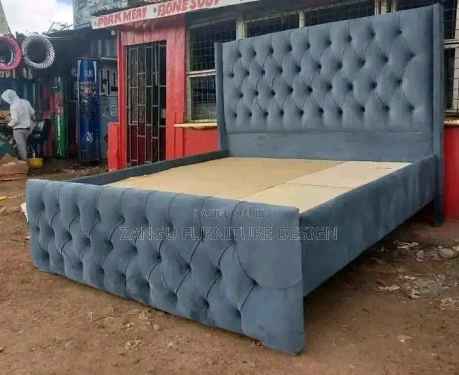 Grey Bed Modern