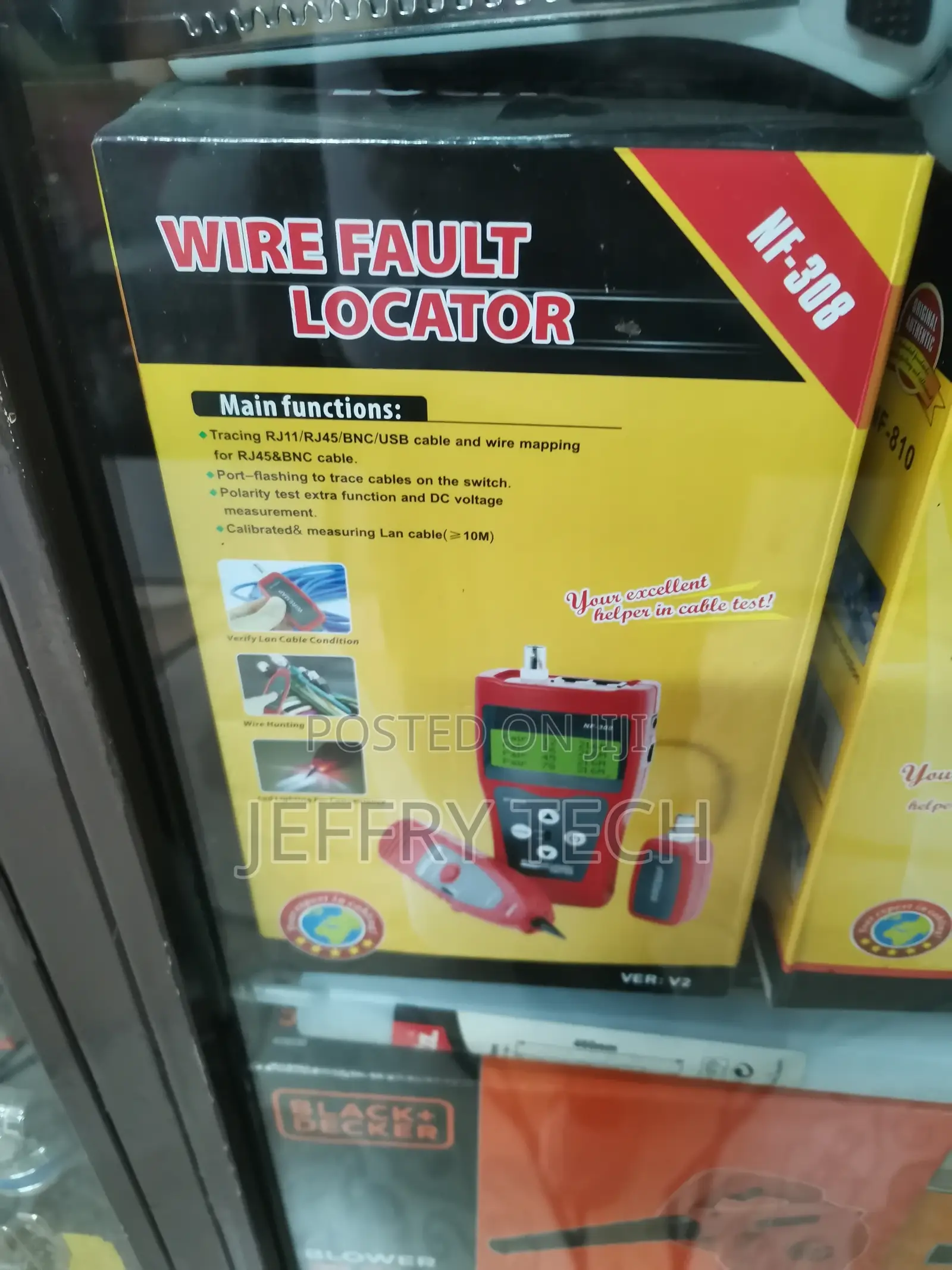 NF-308 Network Monitoring Cable Tester LCD Wire Fault Locato
