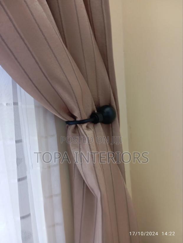 Black Curtain Tiebacks Wall Mounted Black Curtain Tiebacks - main view