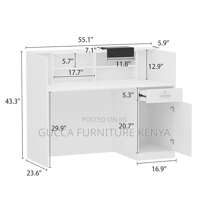 Office Furniture: Reception Desk Front Counter Table