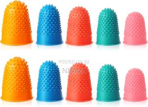 Thimbles 10 Pieces Rubber Finger Tips Assorted Sizes - thumbnail 2