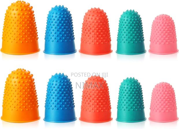 Thimbles 10 Pieces Rubber Finger Tips Assorted Sizes - main view