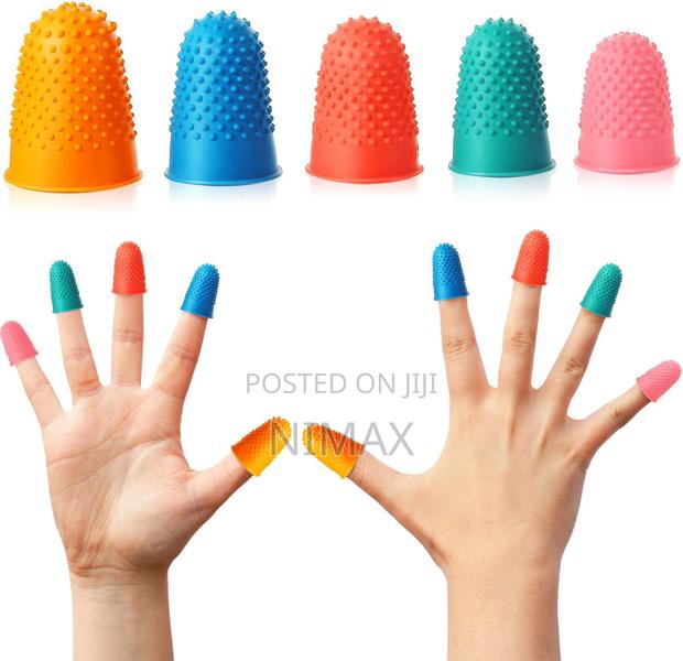 Thimbles 10 Pieces Rubber Finger Tips Assorted Sizes - thumbnail 3