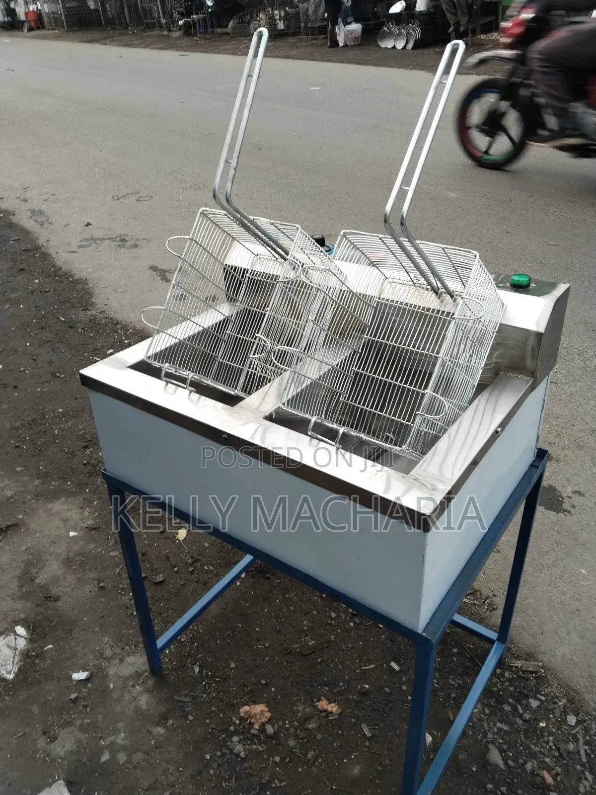Double Chips Fryers With Stand