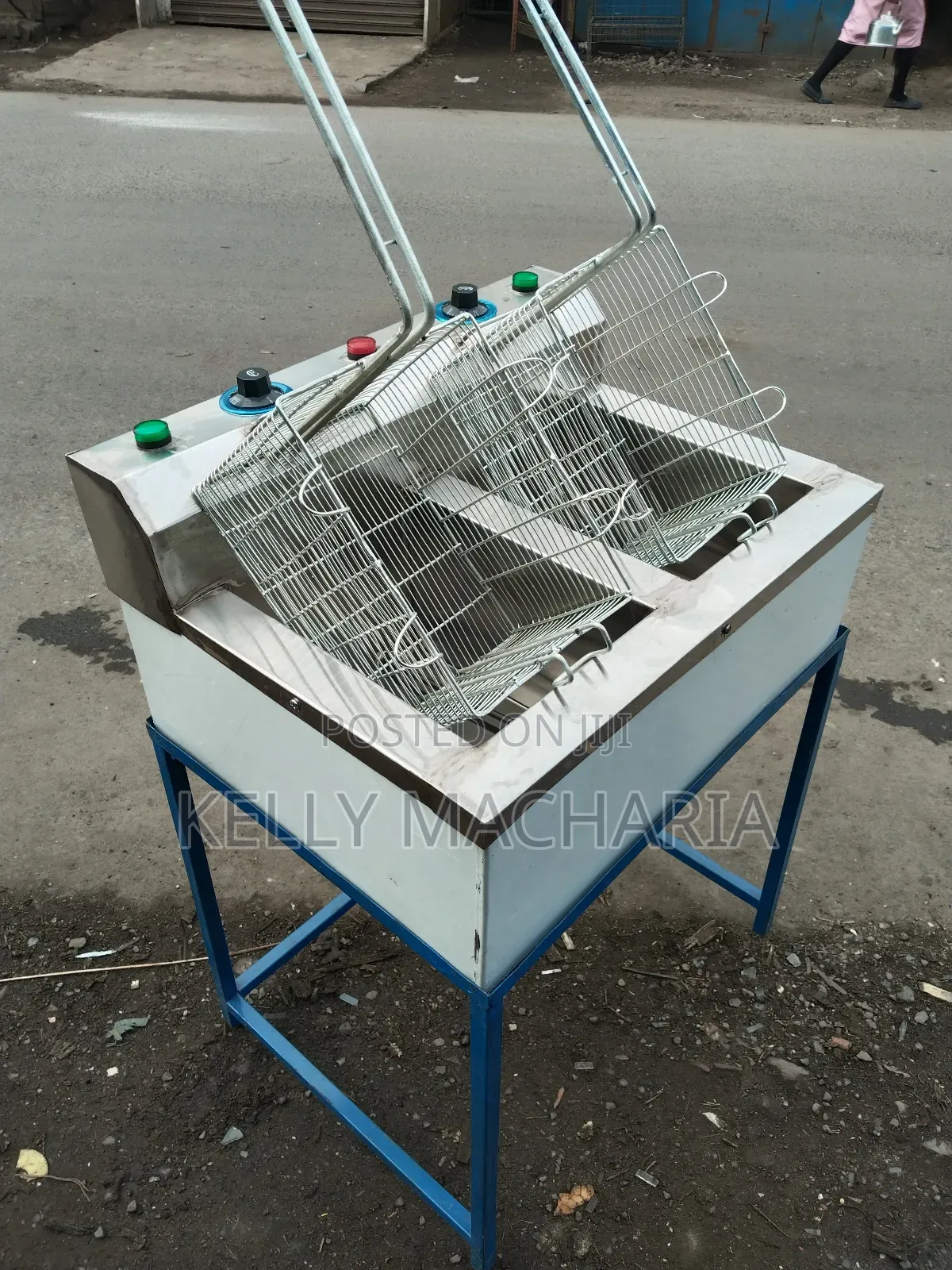 Double Chips Fryers With Stand