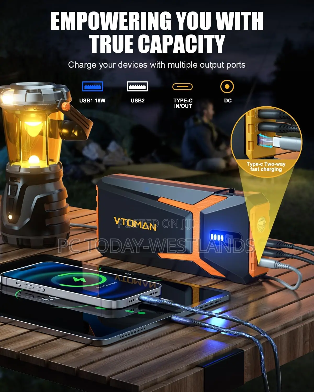 VTOMAN V10 3500A Jump Starter, Portable Car Starter 9.5L