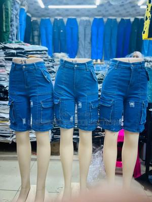 Ladies Buggy Side Pocket Denim Shorts - thumbnail 2