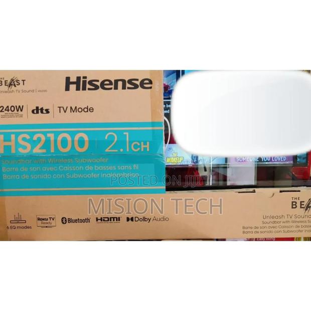 Hisense Hs2100 Soundbar With Wireless Subwoofer 240w - main view