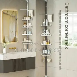 4 Tier Adjustable Telescopic Multi-Corner Shelf Organizer