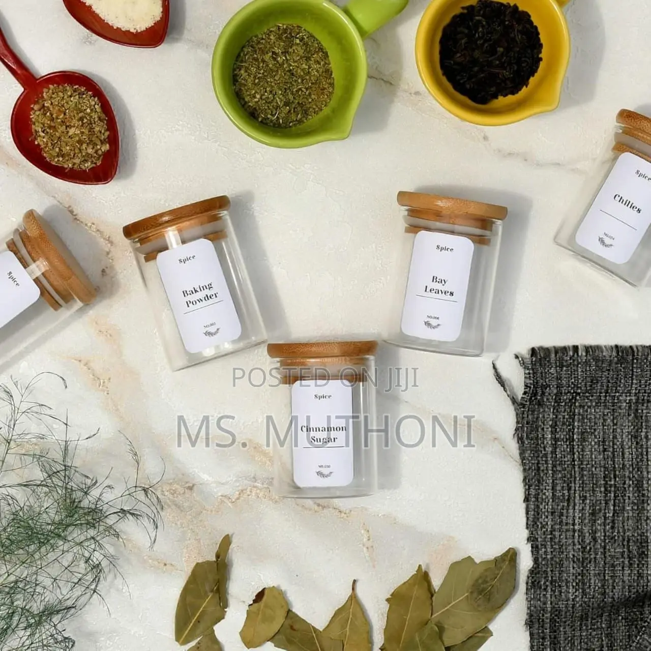 6pcs Spice High Borosilicate Jars