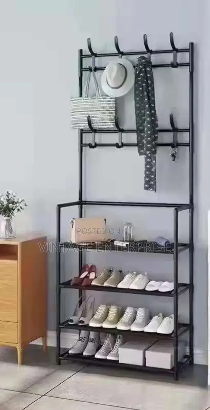 High Strong Metallic 5 Layer Shoe Rack Organizer**
