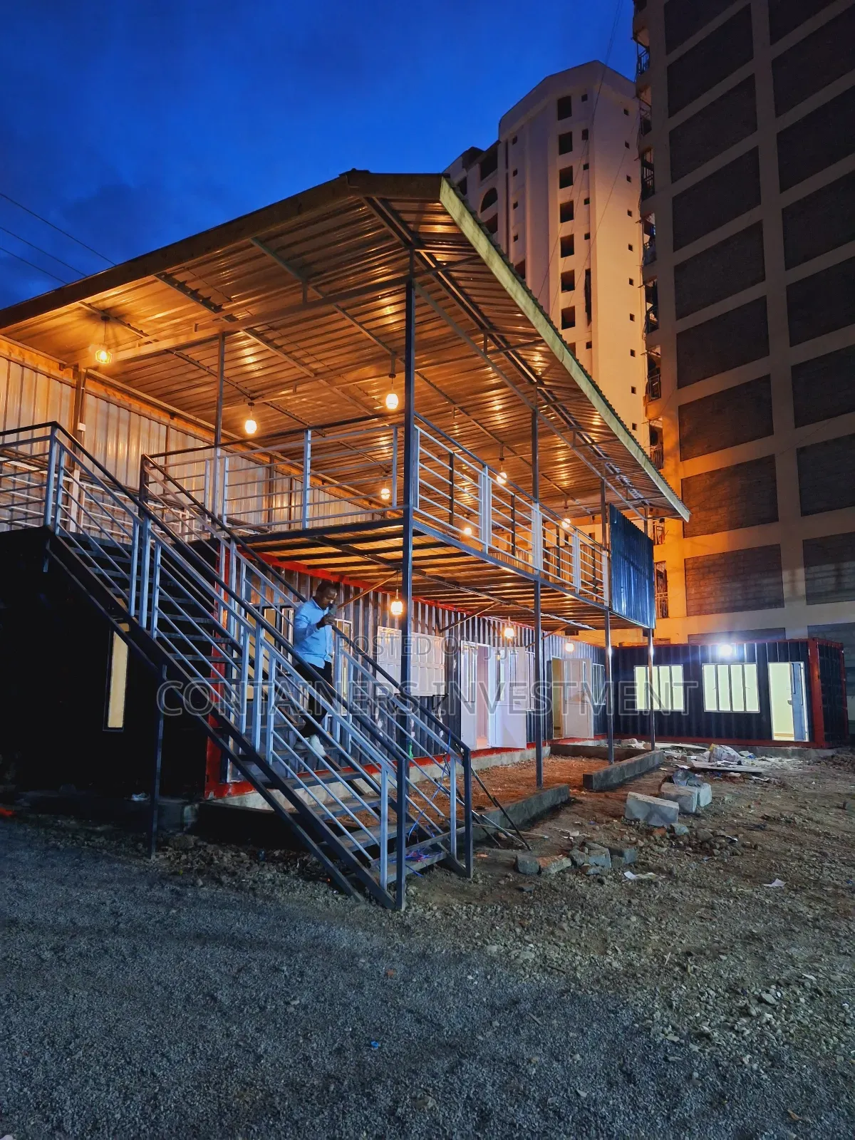 Shipping Container Restaurant Almost Completed