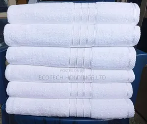 90 By 150 White Cotton  Towels Yd5