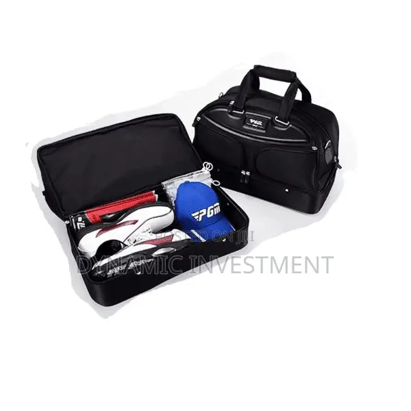 PGM Boston Holdall With Shoe Compartment (Black / White)