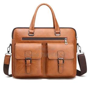 Jeep Buluo Double Pocket Laptop Bag-Size 38*27cm Light Brown - thumbnail 2