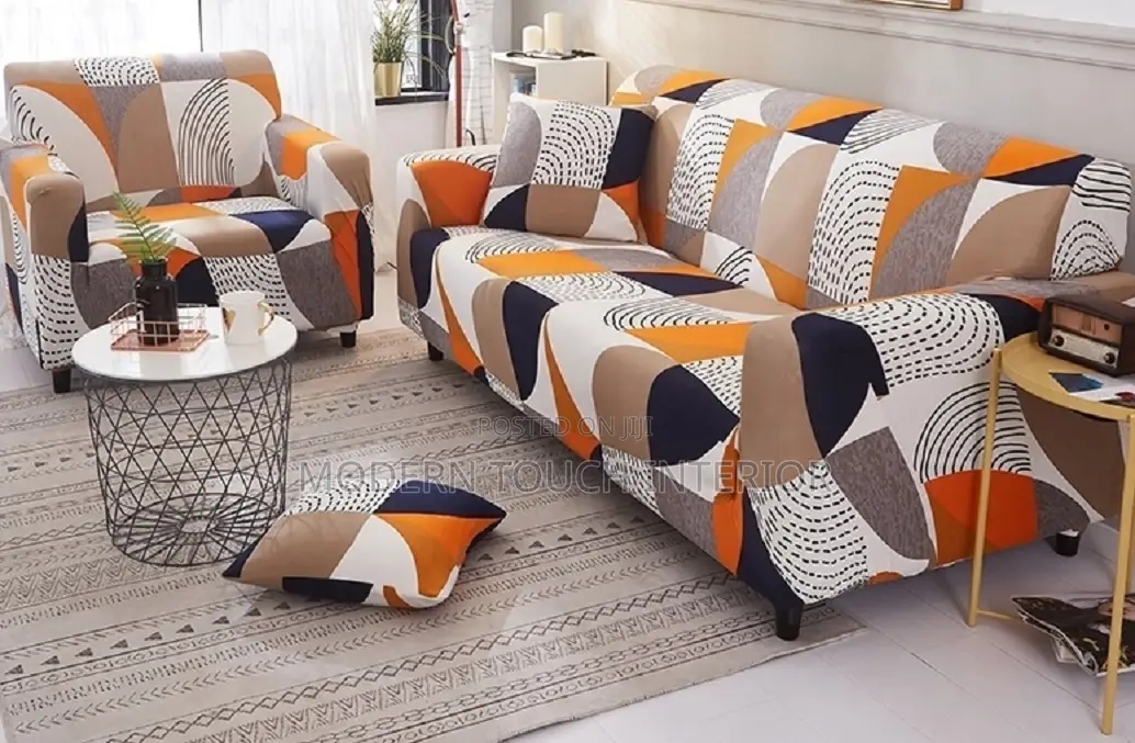 Affordable Printed Sofa Cover, 3-2 Seaters