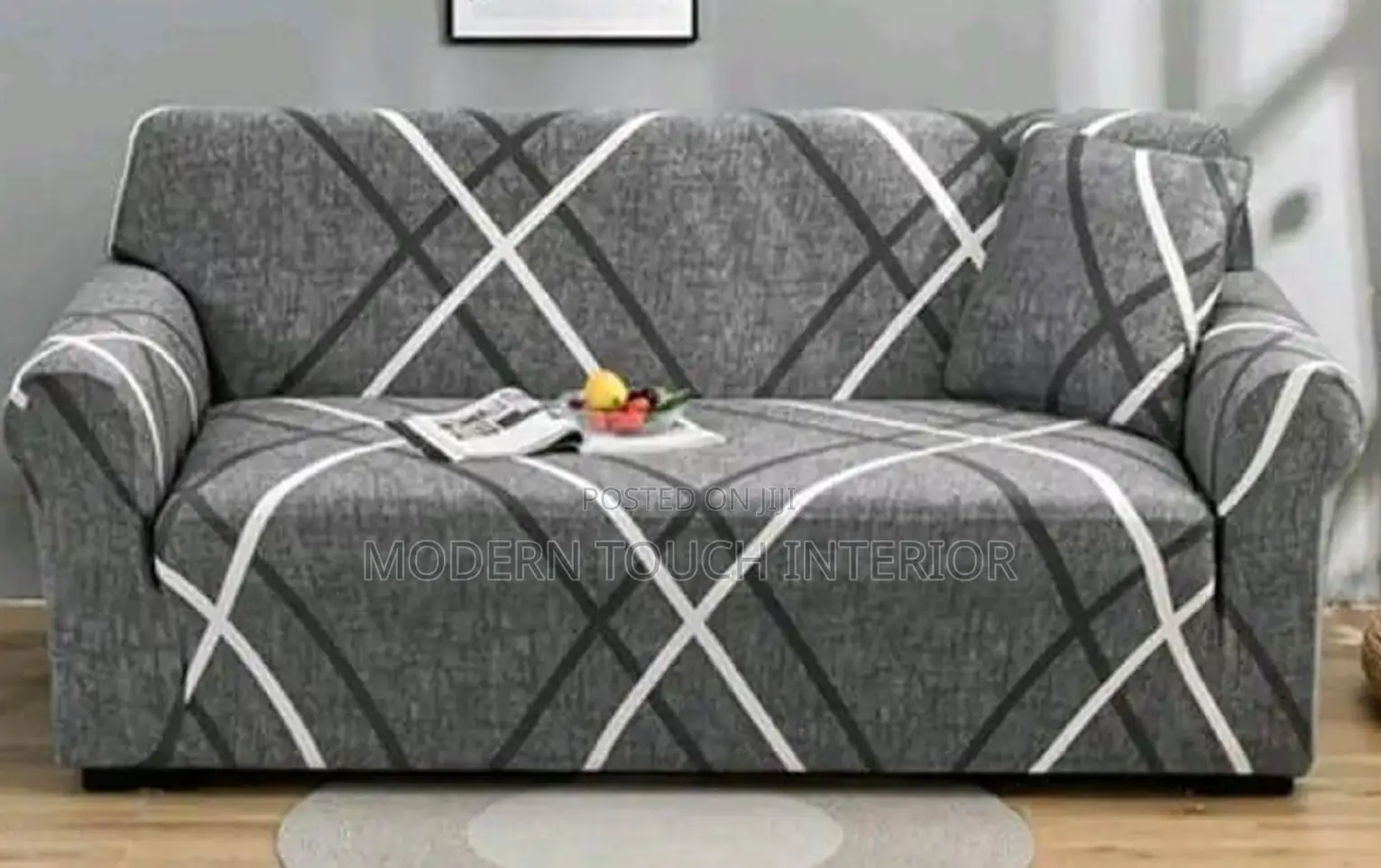 Grey Printed Seat Cover