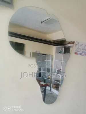 African Designed Mirror With LED Lights