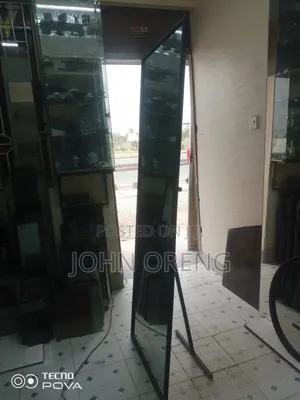 Black Metallic Steal Framed Mirror