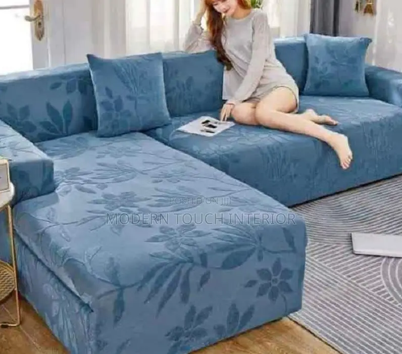 L-Seat Damask Sofa Cover
