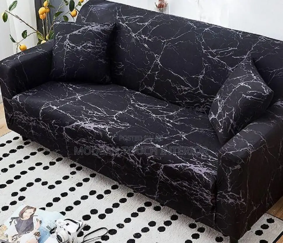 Black Marble Sofa Cover