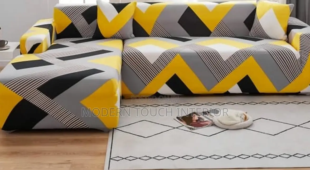 L-Seat Printed Cover + Free Pillow Cases