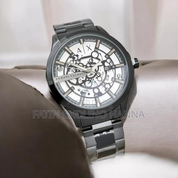 Black White Dial Armani Watch - main view