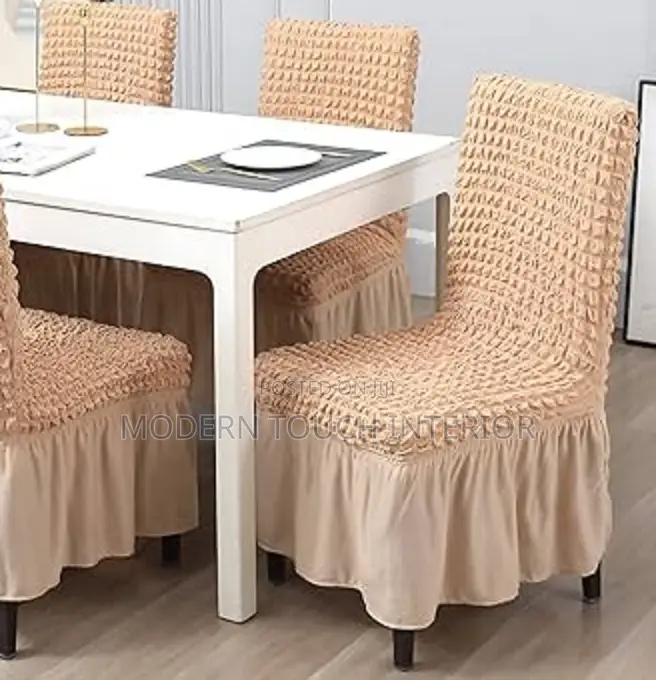 Cream Dinning Seat Cover ( 6 Pieces )
