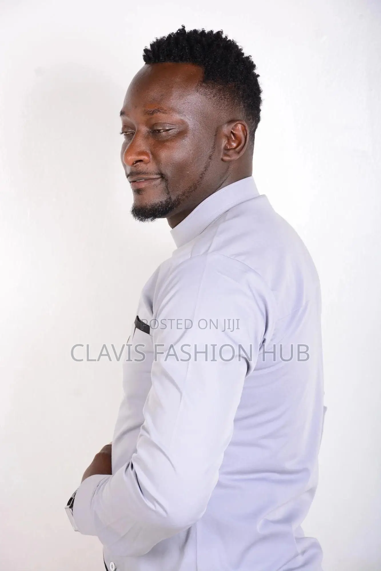 Custom Made Grey Designer Shirt for Men