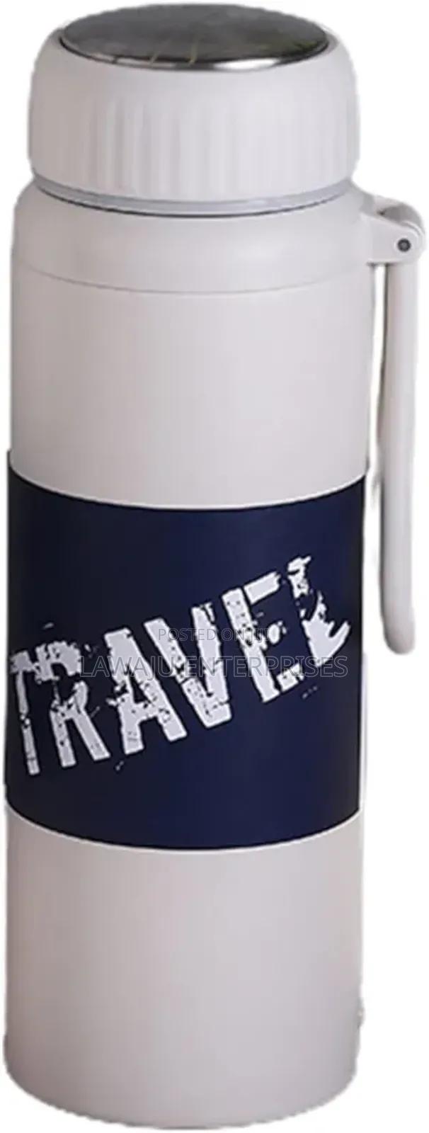 White Travel Sports Unbreakable Flask - main view