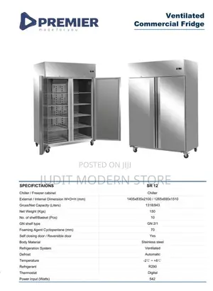 Ventilated Self Closing Door Fredge 1318ltrs