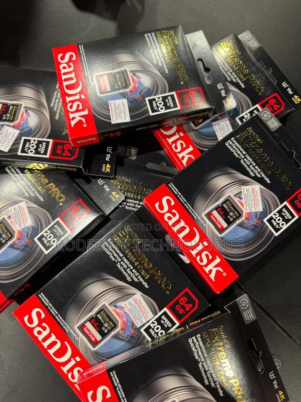 64GB \\ Sandisk Extreme PRO 64GB SDXC UHS-I Card 200 MBPS
