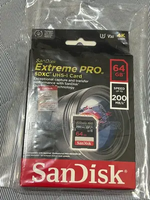 Sandisk Extreme Pro 64gb SDXC Uhs-I Card 200 MBPS