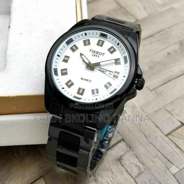Black S.Steel Tissot Watch - main view