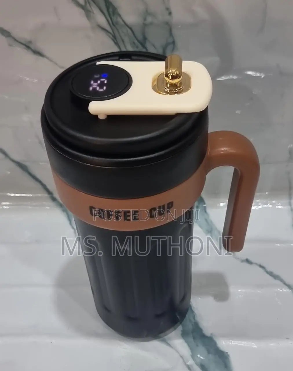 650ml Coffee Thermocup With Thermometer Indicator